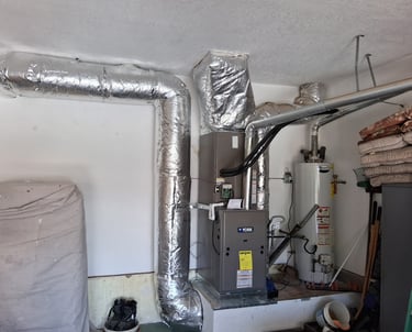 traditional split system and ductwork