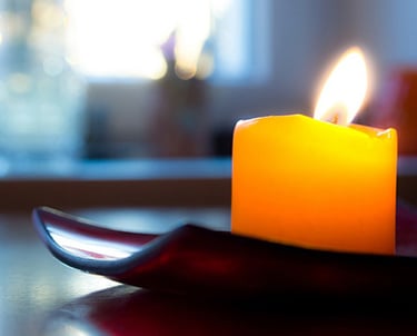 lit candle