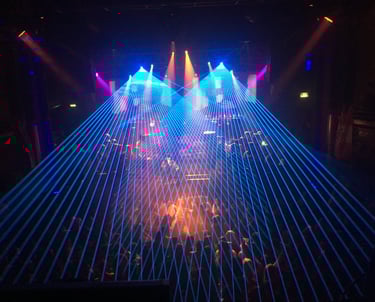Paradox Lasers laser light show and laser hire in London, UK at Clapham Grand
