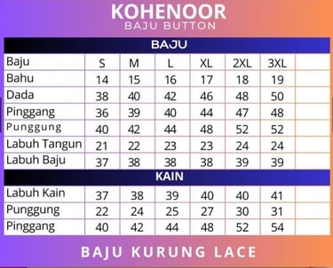 Baju Kurung Lace Como Crepe