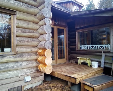 Courtenay log home restored by Embassy Restorations