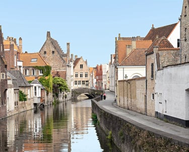 Bruges Belgium Canal with houses