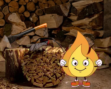 Maxima la flamme orange de MaxThomasBois coupe du bois français et sec 