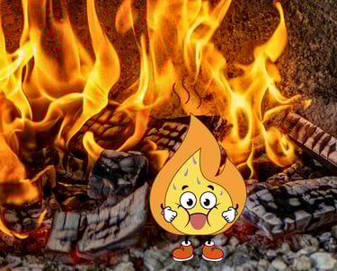 Flamme qui a chaud, bois de chauffage sec qui a beaucoup de flammes orange