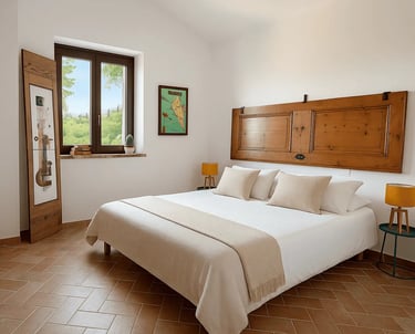 camera luminosa con pareti bianche moderne