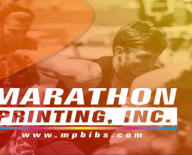 A logo and hyperlink to Marathon Printing, Inc.