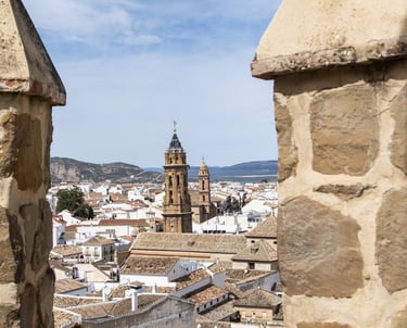 Malaga Spain houses with towers
