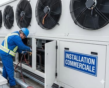 Vente, remplacement, réparation et maintenance commerciale