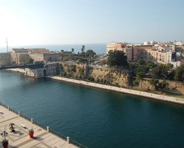 Taranto castle with canal