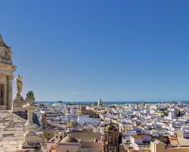 Cadiz Spain buildings overlooking city