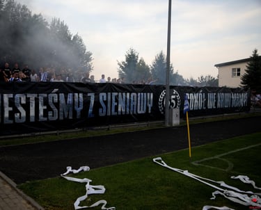 transparent na zamówienie oprawa meczowa stadion ultras doping