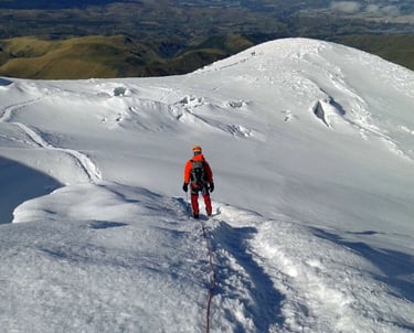 descending from Cayambe