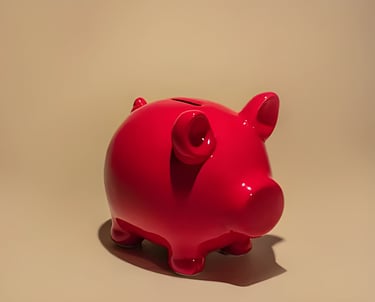 Vibrant red piggy bank symbolizing savings and financial planning for overseas education loans