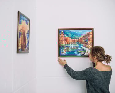 Art exhibit at EVO Space, creative gallery in Johns Creek, Georgia