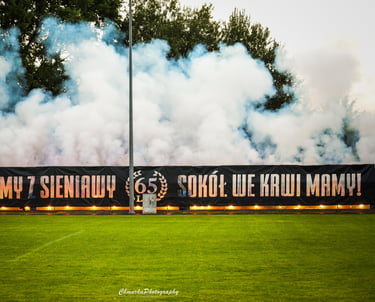 transparent stadionowy pirotechnika oprawa meczowa