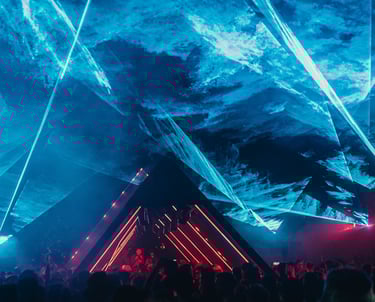 Paradox Lasers laser light show and laser hire in Wales, UK for Gottwood Festival