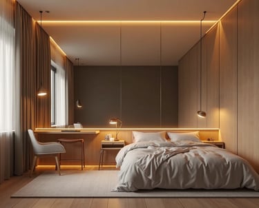QUARTO DE CASAL COM ESPELHO