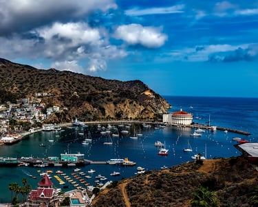 Catalina island overlooking water