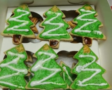 galletas de almendra arbolitos navidad pasteleria queti