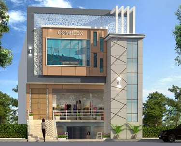 Front elevation of modern residential building in Jaipur