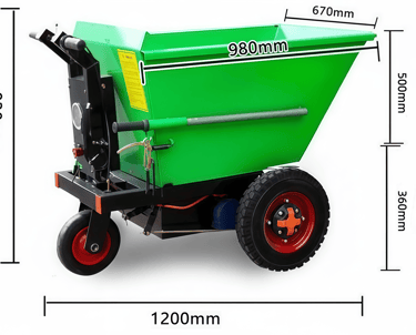 Concrete bucket -two angles unloading Electric Tricycle 