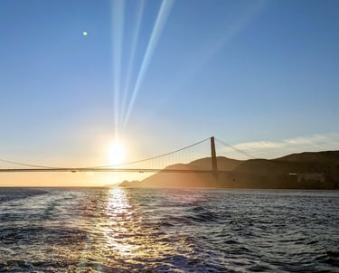 San Francisco golden gate bridge at sunset