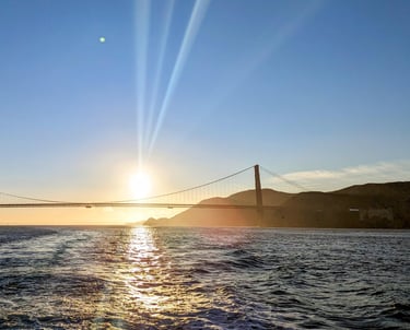 San Francisco golden gate bridge at sunset