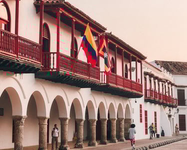 Center of Cartagena in Colombia, South America