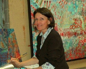 Annick ZIMMERMANN dans son atelier