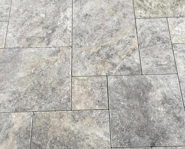 Trawertyn układanka rzymska, szary kamień naturalny French Pattern