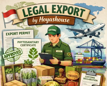 Legal export of live Hoya plants from Indonesia with phytosanitary certificates