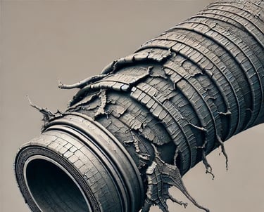 Damaged Car AC Hose