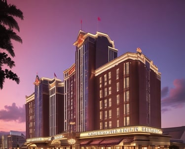 Ein großes Hotel mit integriertem Casino