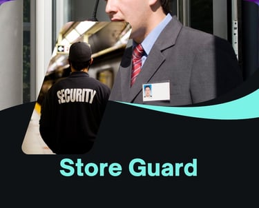 a man in a suit and tie is standing in front of a storefront door