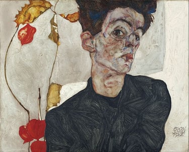 Egon Schiele, autoritratto, 1912, Vienna, Leopold Museum
