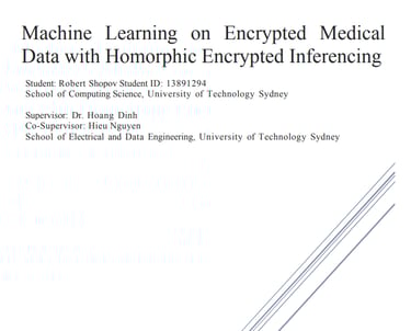Machine Learning on Encrypted Medical Data with Homorphic Encrypted Inferencing