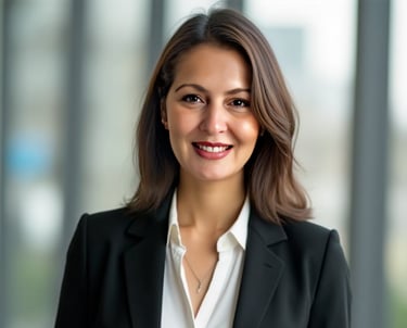 A photo of Sanem Aydın Yayla in classical suit
