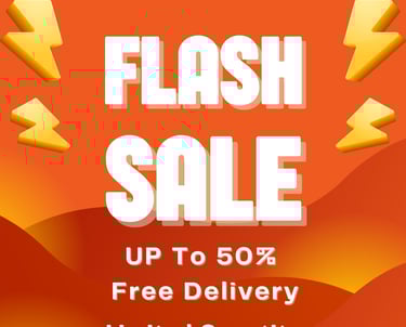 a flash sale sign up to 50 % off