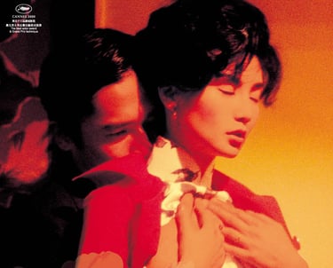 Poster for 'In the Mood for Love' screening hosted by Auckland International Film Club.