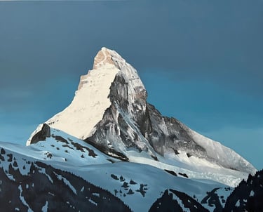 The Matterhorn painted by the artist Mireille Desroches