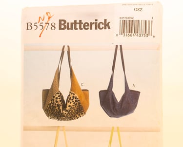 Butterick B5578 Pattern Small Medium and Large Tote Bag