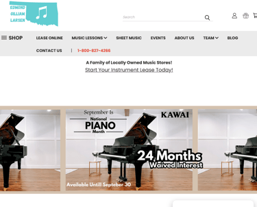 Edmond Music Inc. Website Home Page