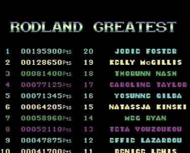 C64 Rodland High Scores