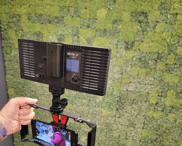 Eric DeRise, a dynamic Instructional Designer and Video Producer w/ smartphone kit.