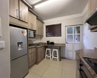 Kitchen area of Umdloti self catering studio holiday apartment on Umdloti north beach