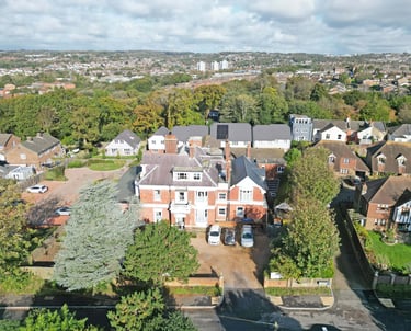 Drone photo of building