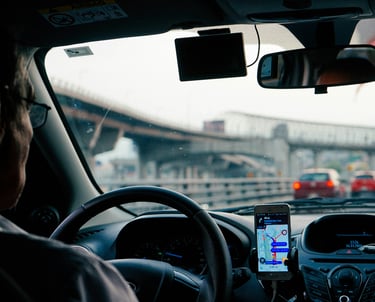 Driver is driving 