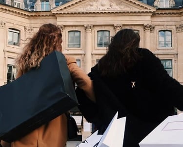 Rich women doing shopping