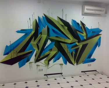 Mes, graffiti, spray, `pintura, 3d, paredes, Bcn, Street Art, letras, estilo