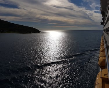 cruise ship off the coast of noumea